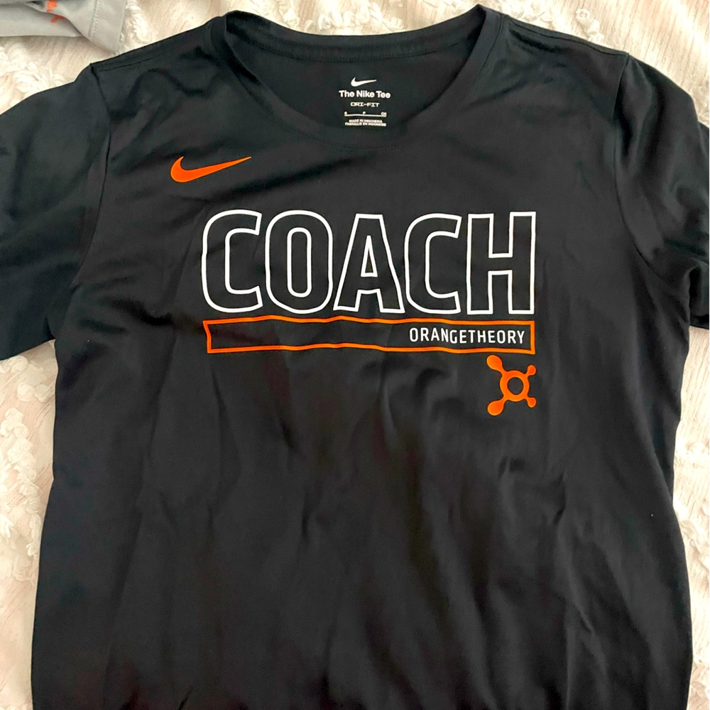 orange theory coach nike shirt